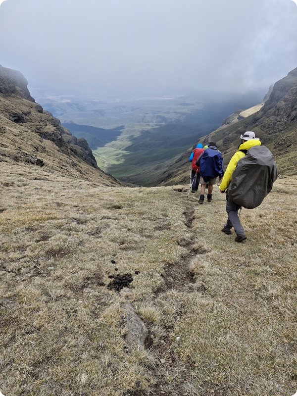 Descending Langalibalele Pass. James Seymour